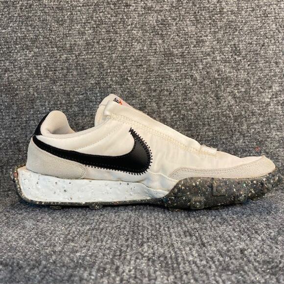 Nike Waffle Racer Crater White Running Shoes Sneakers Womens 8 CT1983 104 - Picture 2 of 8